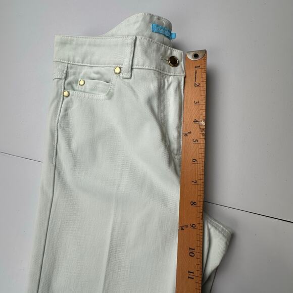J Mclaughlin Pants Womens 6 Mint Green Lexi Jeans Pockets Stretch Casual Preppy - Picture 10 of 13